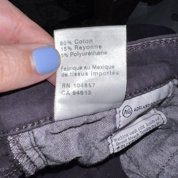 AG Adriano Goldschmied The Prima Mid‎ Rise Cigarette Jeans Dark Purple Size 26 - Picture 8 of 11